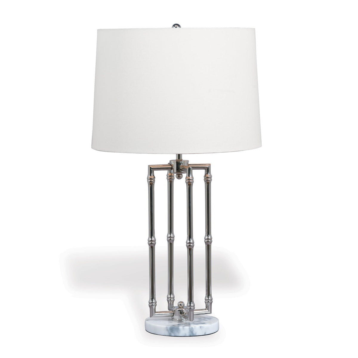 Port 68 Miramar Nickel 33" Table Lamp with Hardback Shade