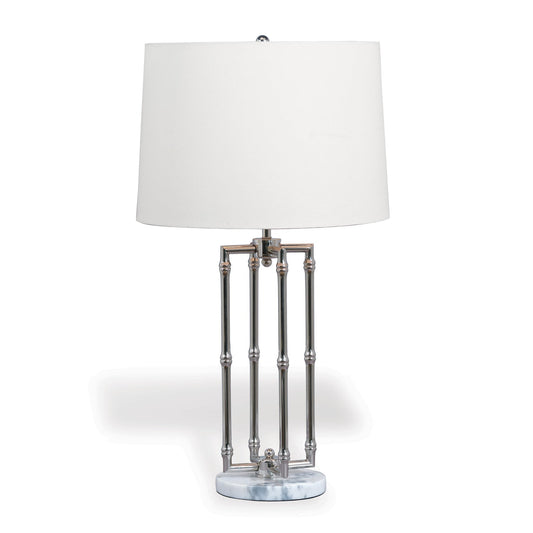 Port 68 Miramar Nickel 33" Table Lamp with Hardback Shade