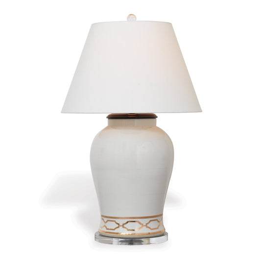Port 68 Pavillion White 35" Table Lamp with White Hardback Shade