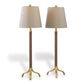 Port 68 Portobello Brown Set of 2 Modern Buffet Table Lamp with Beige Hardback Shade