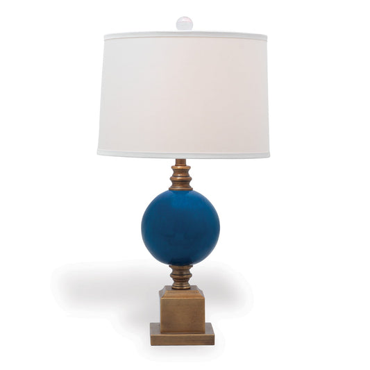 Port 68 Rutherford Turquoise 30" Table Lamp with Round Hardback Shade