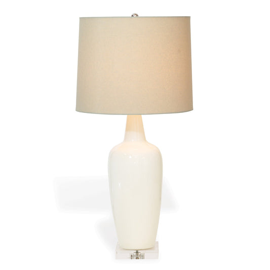 Port 68 Ryan Cream 32" Mid-Century Modern Table Lamp with Beige Hardback Shade