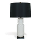 Port 68 Song Black Classic Modern Table Lamp with Black Hardback Shade
