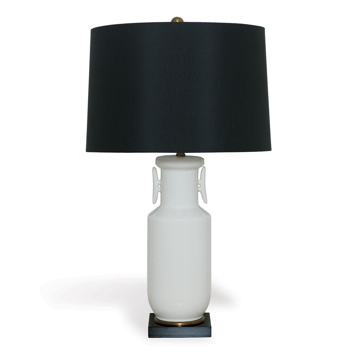 Port 68 Song Black Classic Modern Table Lamp with Black Hardback Shade