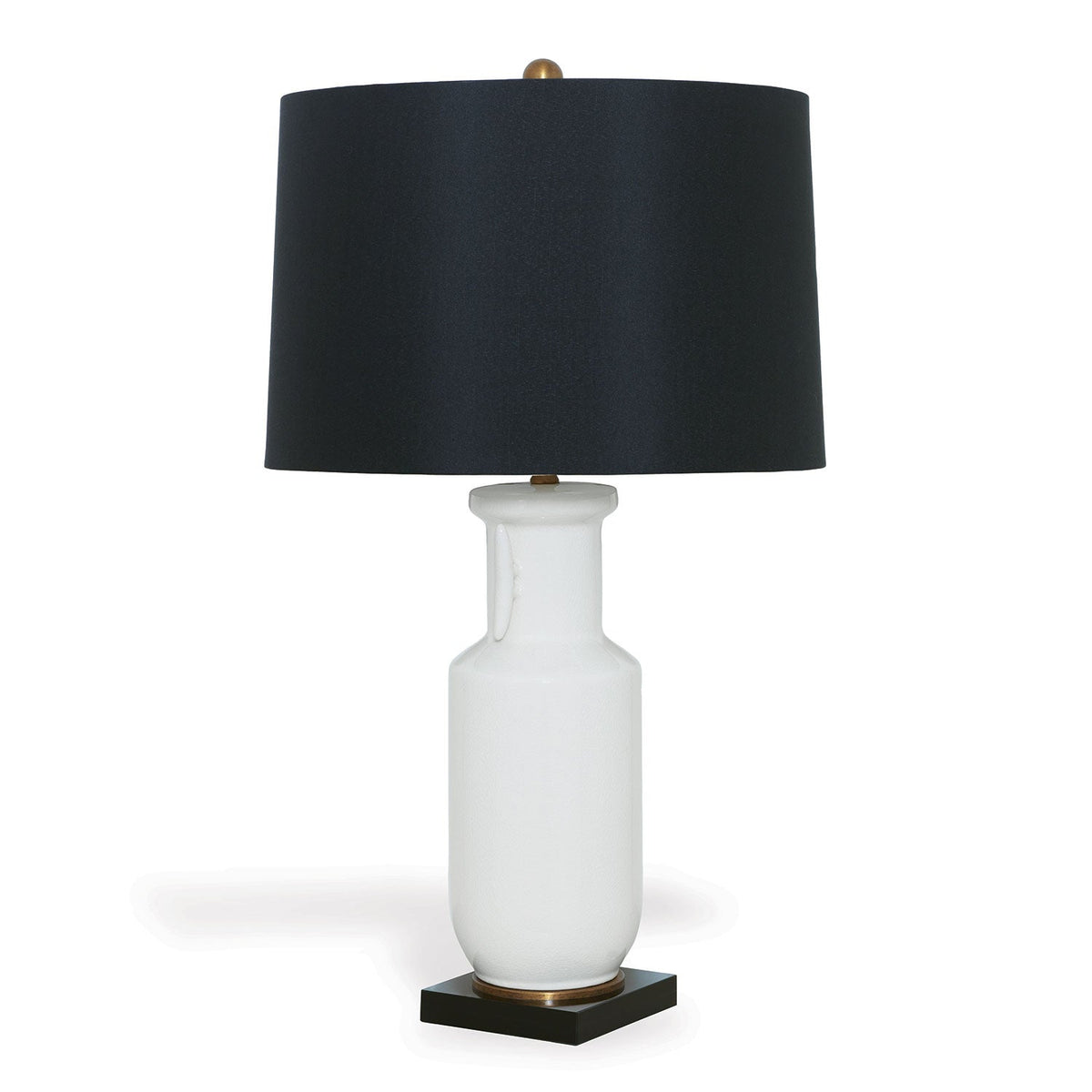Port 68 Song Black Classic Modern Table Lamp with Black Hardback Shade