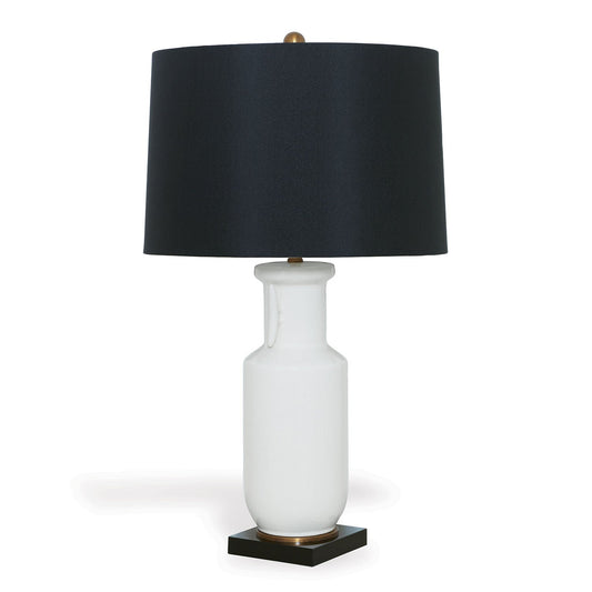 Port 68 Song Black Classic Modern Table Lamp with Black Hardback Shade