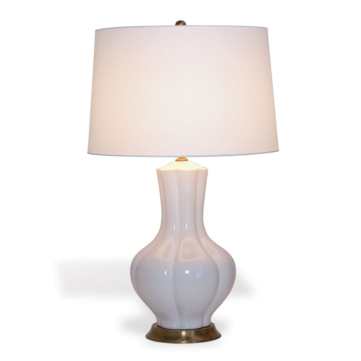 Port 68 Southampton Cream Table Lamp with Ivory Hardback Drum Shade