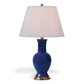 Port 68 Westport Blue Modern Traditional Table Lamp with White Hardback Shade