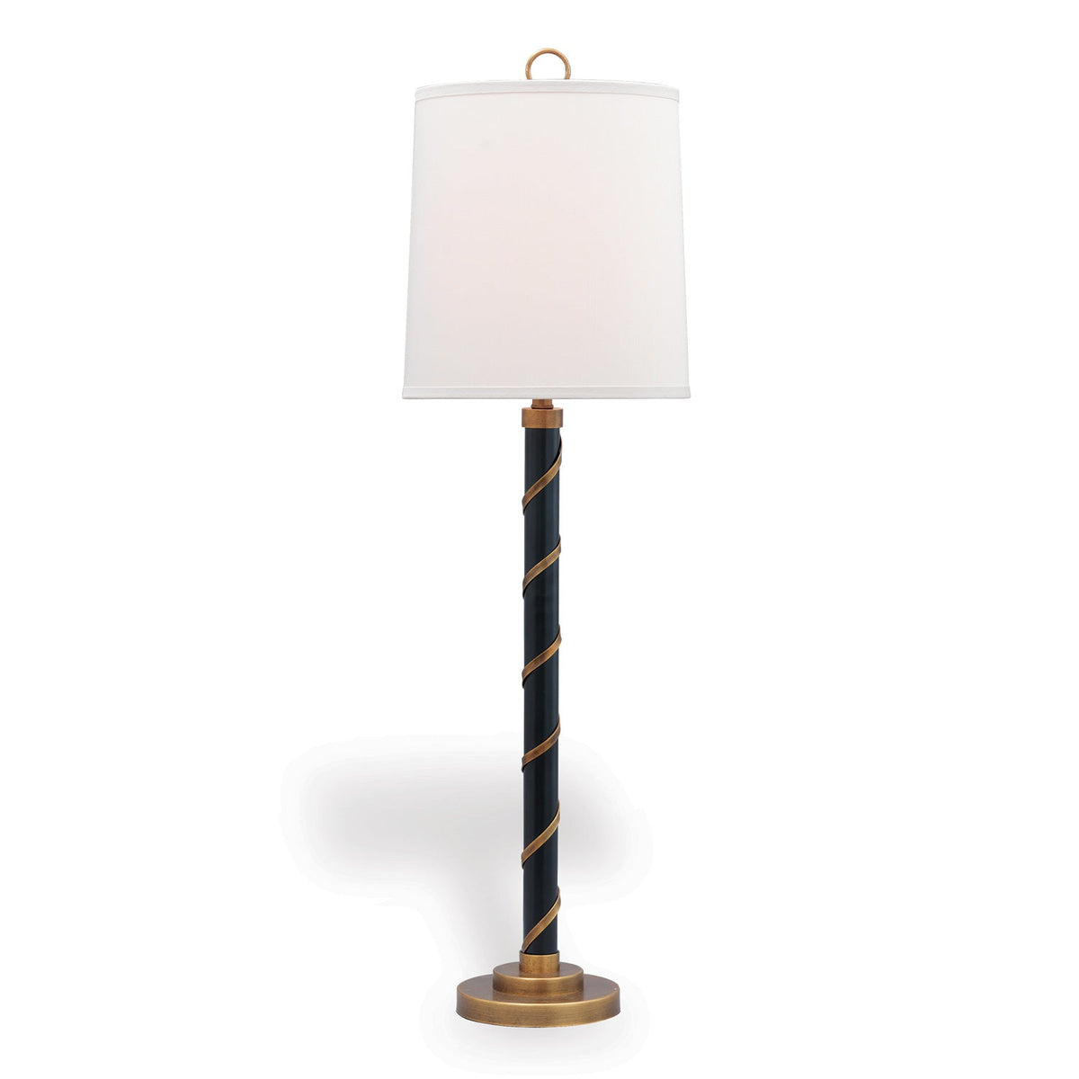 Port 68 Wilmette Buffet 41" Traditional Classic Table Lamp with Beige Round Hardback Shade