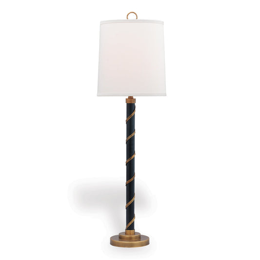 Port 68 Wilmette Buffet 41" Traditional Classic Table Lamp with Beige Round Hardback Shade