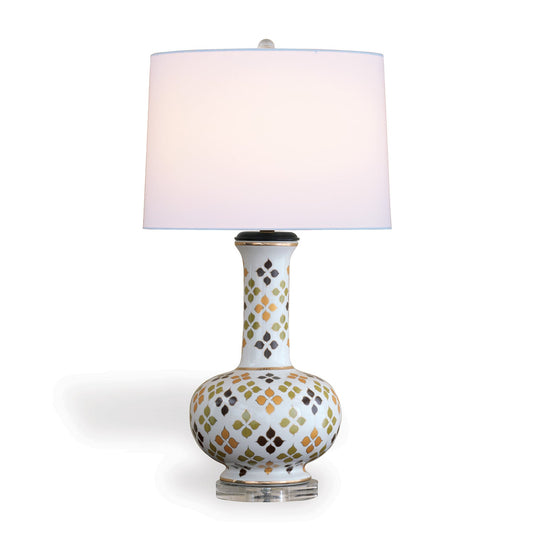 Port 68 Woodstock Multi 32" Table Lamp with Ivory Hardback Shade