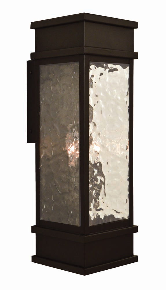 Arroyo Craftsman Rochester 23" Bronze High Wall Mount With Clear Glass