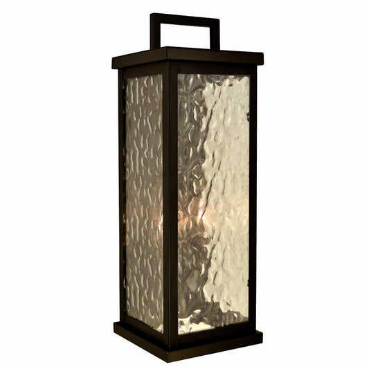 Arroyo Craftsman Rockport 24" Verdigris Patina High Wall Mount With Clear Seedy Glass
