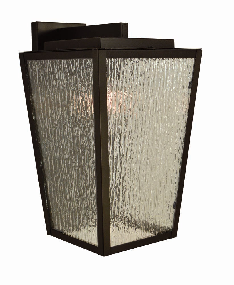 Arroyo Craftsman Sarasota 11" Bronze High Wall Mount With Clear Glass