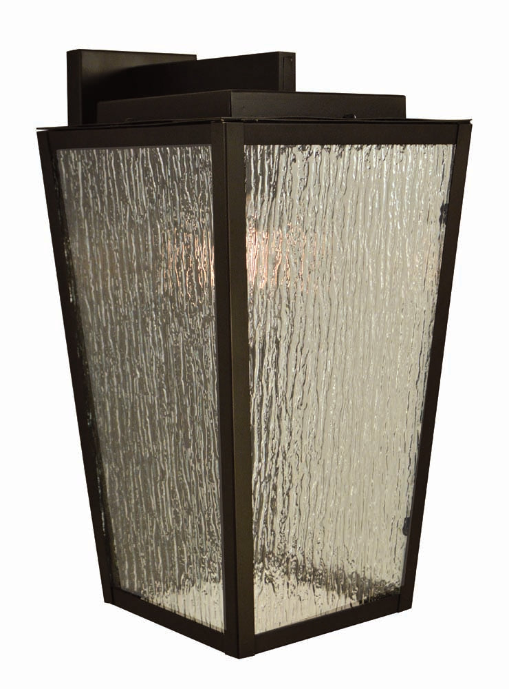 Arroyo Craftsman Sarasota 14 1/2" Brushed Brass High Wall Mount With Clear Glass