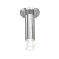 SONNEMAN ALC 1-Light LED Polished Chrome Etched Glass Shape Surface Flush Mount Lighting