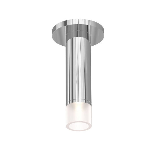 SONNEMAN ALC 1-Light LED Polished Chrome Etched Glass Shape Surface Flush Mount Lighting