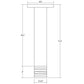 SONNEMAN ALC 1-Light LED Polished Chrome Etched Ribbon Glass Trim Shape 25 Narrow Flood Lens Surface Flush Mount Lighting