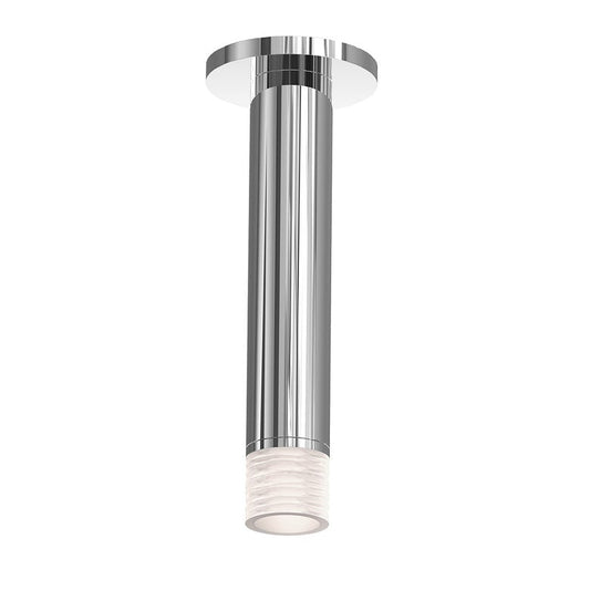 SONNEMAN ALC 1-Light LED Polished Chrome Etched Ribbon Glass Trim Shape 25 Narrow Flood Lens Surface Flush Mount Lighting