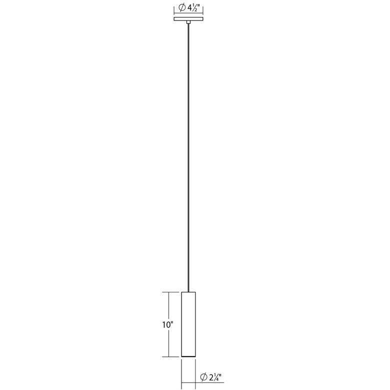 SONNEMAN ALC 2" Small 1-Light LED Satin Black Bezel Trim Shape Pendant Light