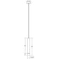 SONNEMAN ALC 2" Tall 1-Light LED Satin Black Etched Glass Shade Pendant Light