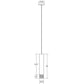 SONNEMAN ALC 3" Medium 1-Light LED Satin Black Etched Ribbon Glass Shade 25 Narrow Flood Lens Pendant Light