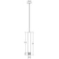 SONNEMAN ALC 3" Tall 1-Light LED Polished Chrome Etched Glass Shade 25 Narrow Flood Lens Pendant Light