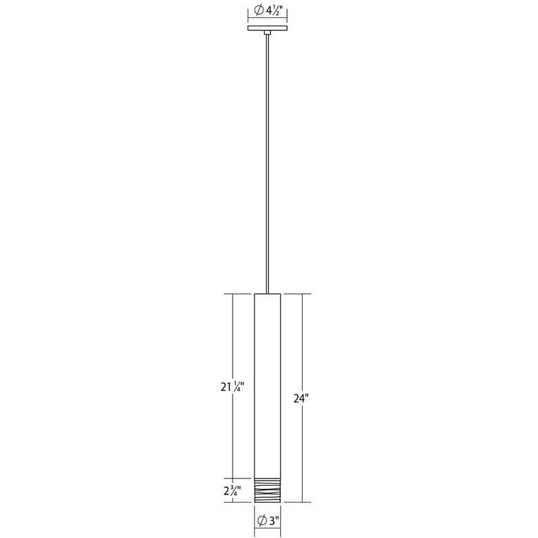 SONNEMAN ALC 3" Tall 1-Light LED Polished Chrome Etched Glass Shade 25 Narrow Flood Lens Pendant Light