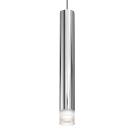 SONNEMAN ALC 3" Tall 1-Light LED Polished Chrome Etched Glass Shade 25 Narrow Flood Lens Pendant Light