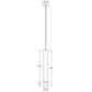 SONNEMAN ALC 3" Tall 1-Light LED Satin Black Clear Ribbon Glass Shade 25 Narrow Flood Lens Pendant Light
