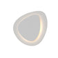SONNEMAN Abstract Panels 1-Light LED Large 2-Plate Textured White Metal Shade Wall Sconce