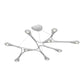 SONNEMAN Abstraction 40" 9-Light LED Bright Satin Aluminum Chandelier