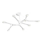 SONNEMAN Abstraction 40" 9-Light LED Satin White Diecast Aluminum Shade Chandelier
