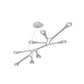 SONNEMAN Abstraction 54" 8-Light LED Bright Satin Aluminum Linear Chandelier