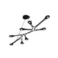 SONNEMAN Abstraction 54" 8-Light LED Satin Black Diecast Aluminum Shade Linear Chandelier