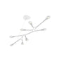 SONNEMAN Abstraction 54" 8-Light LED Satin White Diecast Aluminum Shade Linear Chandelier