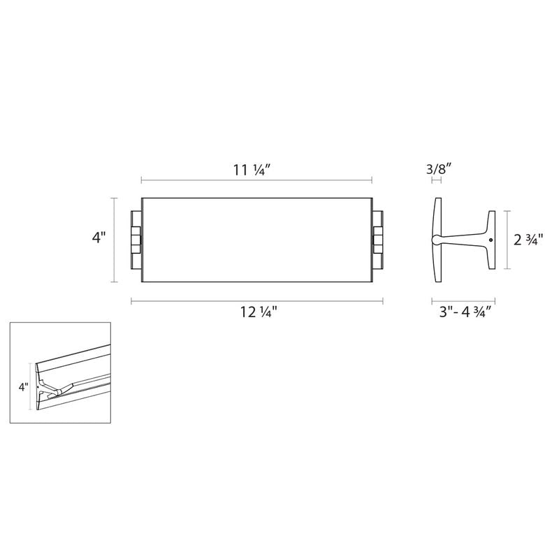 SONNEMAN Alleron 12" LED Bright Satin Aluminum Wall Sconce