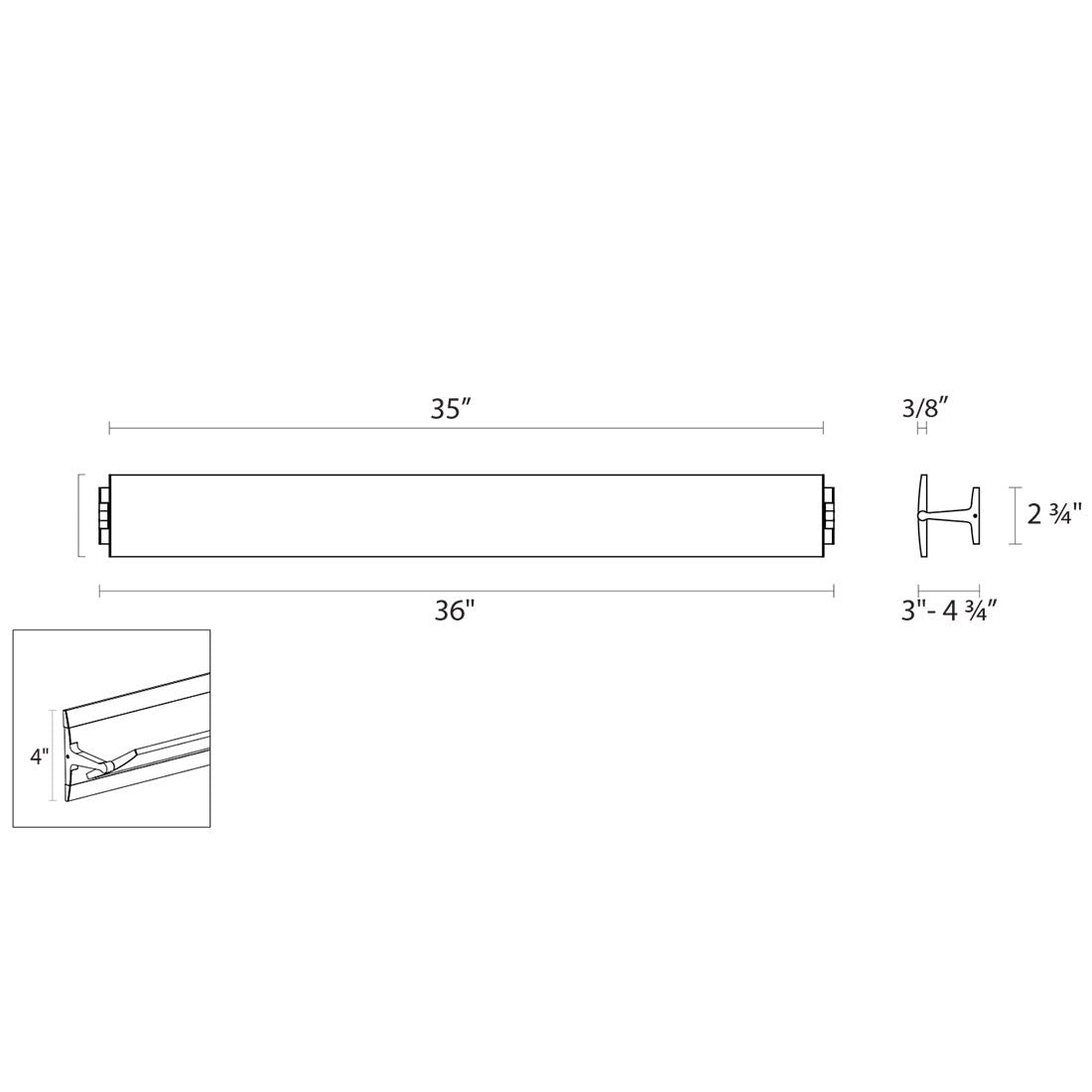 SONNEMAN Alleron 24" LED Bright Satin Aluminum Wall Sconce