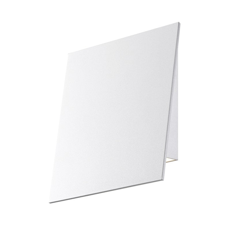 SONNEMAN Angled Plane Integral LED Textured White Aluminum Shade Downlight Wall Sconce