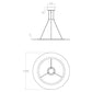 SONNEMAN Arctic Rings 24" 1-Light LED Satin Black Optical Acrylic Single Ring Pendant Light