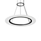 SONNEMAN Arctic Rings 24" 1-Light LED Satin Black Optical Acrylic Single Ring Pendant Light