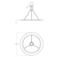 SONNEMAN Arctic Rings 30" 1-Light LED Bright Satin Aluminum Optical Acrylic Single Ring Pendant Light