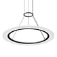 SONNEMAN Arctic Rings 30" 1-Light LED Satin Black Optical Acrylic Single Ring Pendant Light