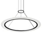SONNEMAN Arctic Rings 36" 1-Light LED Satin Black Optical Acrylic Single Ring Pendant Light