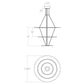SONNEMAN Arctic Rings Small 3-Light LED Bright Satin Aluminum Frosted Acrylic Shade Chandelier