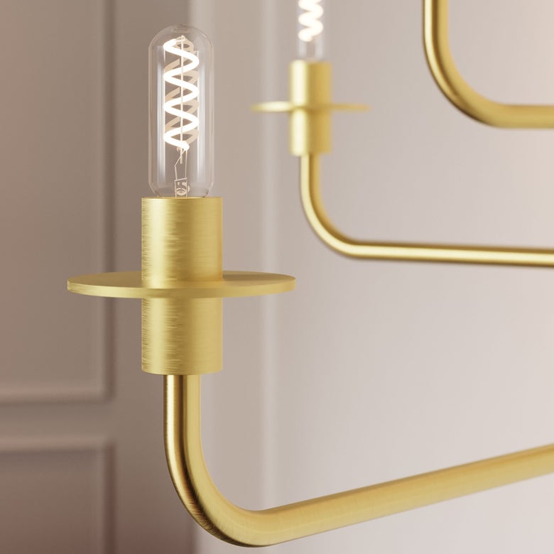 SONNEMAN Atelier 3-Light Satin Brass Optical Acrylic Shade Wall Sconce