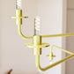 SONNEMAN Atelier 6-Light Candelabra Base Satin Brass Optical Acrylic Chandelier