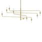 SONNEMAN Atelier 8-Light Candelabra Base Satin Brass Optical Acrylic Chandelier