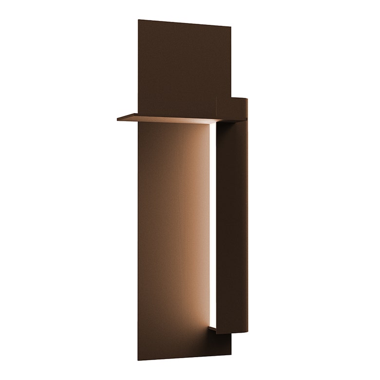 SONNEMAN Backgate 20" 1-Light LED Textured Bronze Aluminum Shade Right Orientation Wall Sconce