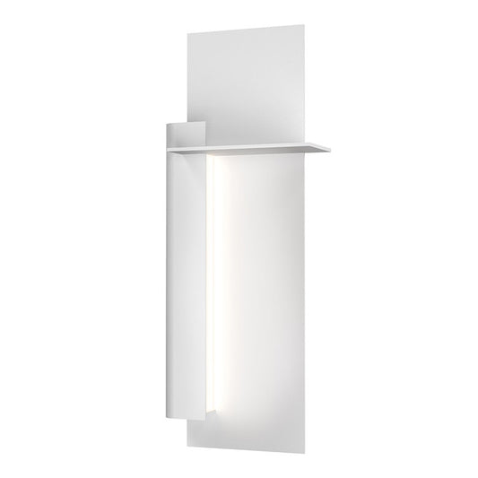 SONNEMAN Backgate 20" 1-Light LED Textured White Aluminum Shade Left Orientation Wall Sconce